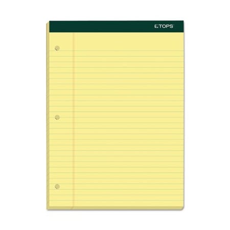 Tops Business Forms TOPS, DOUBLE DOCKET RULED PADS, WIDE/LEGAL RULE, 8.5 X 11.75, CANARY, 6PK 63387